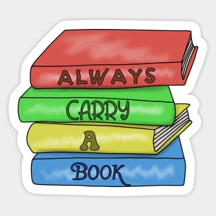 Always carry a book Sticker